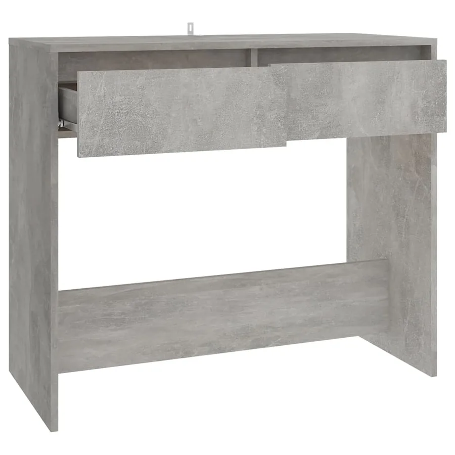 Table console gris béton 89x41x76,5 cm bois d'ingénierie - 7