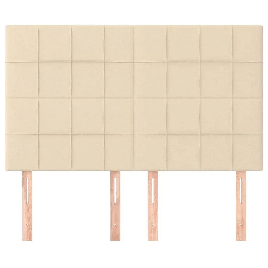 Tête de lit Crème 144x5x118/128 cm Tissu - 3