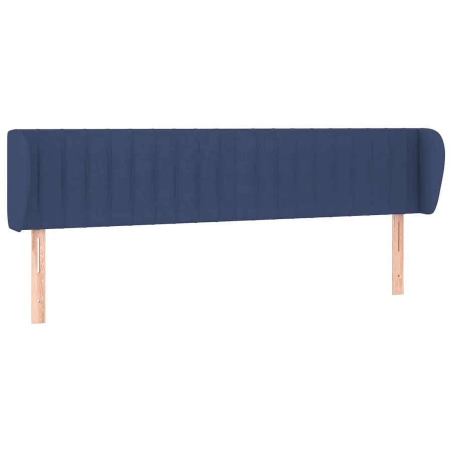 Tête de lit avec oreilles Bleu 183x23x78/88 cm Tissu - 2