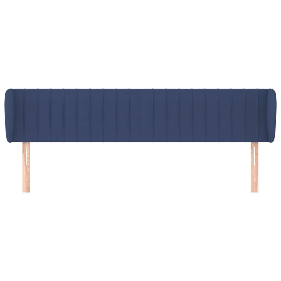 Tête de lit avec oreilles Bleu 183x23x78/88 cm Tissu - 3