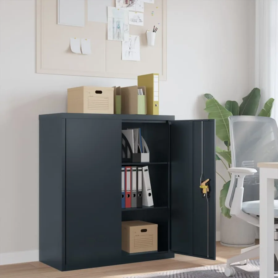 Classeur anthracite 90x40x105 cm acier