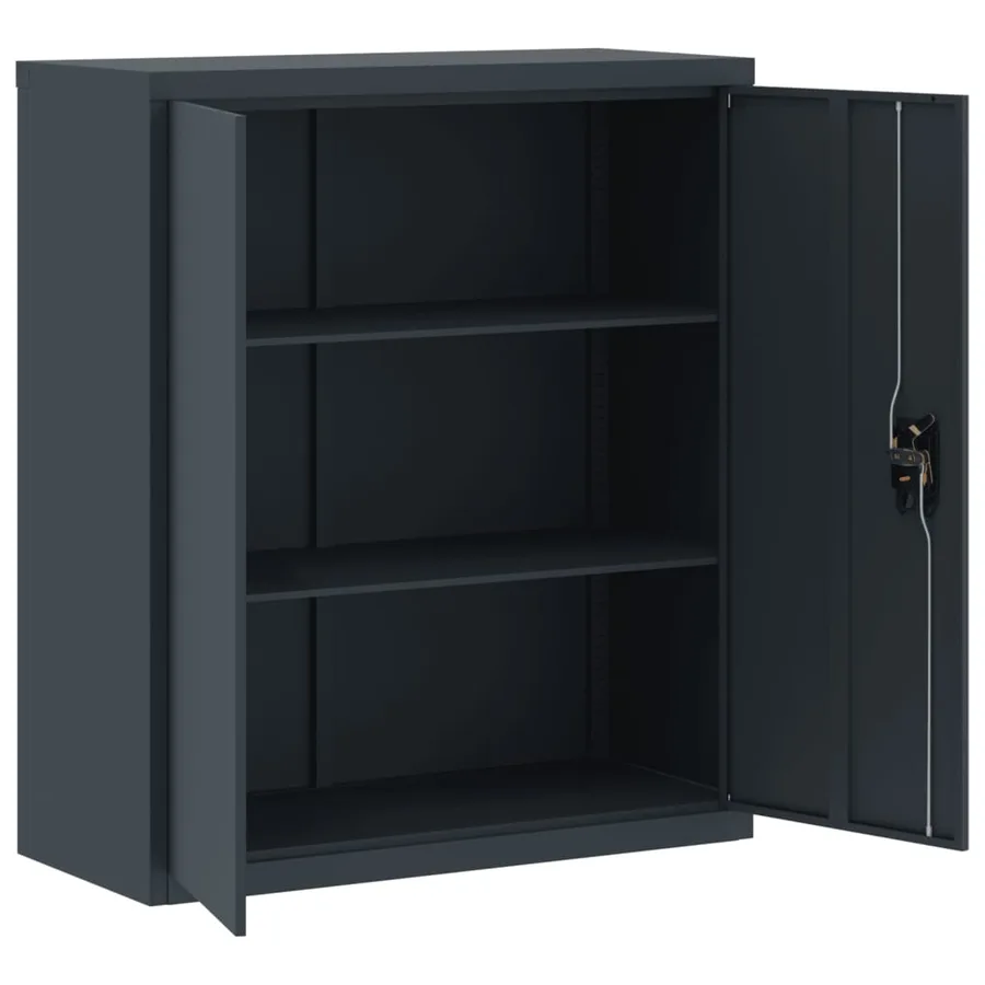 Classeur anthracite 90x40x105 cm acier - 4