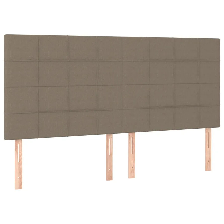 Tête de lit Taupe 160x5x118/128 cm Tissu - 2