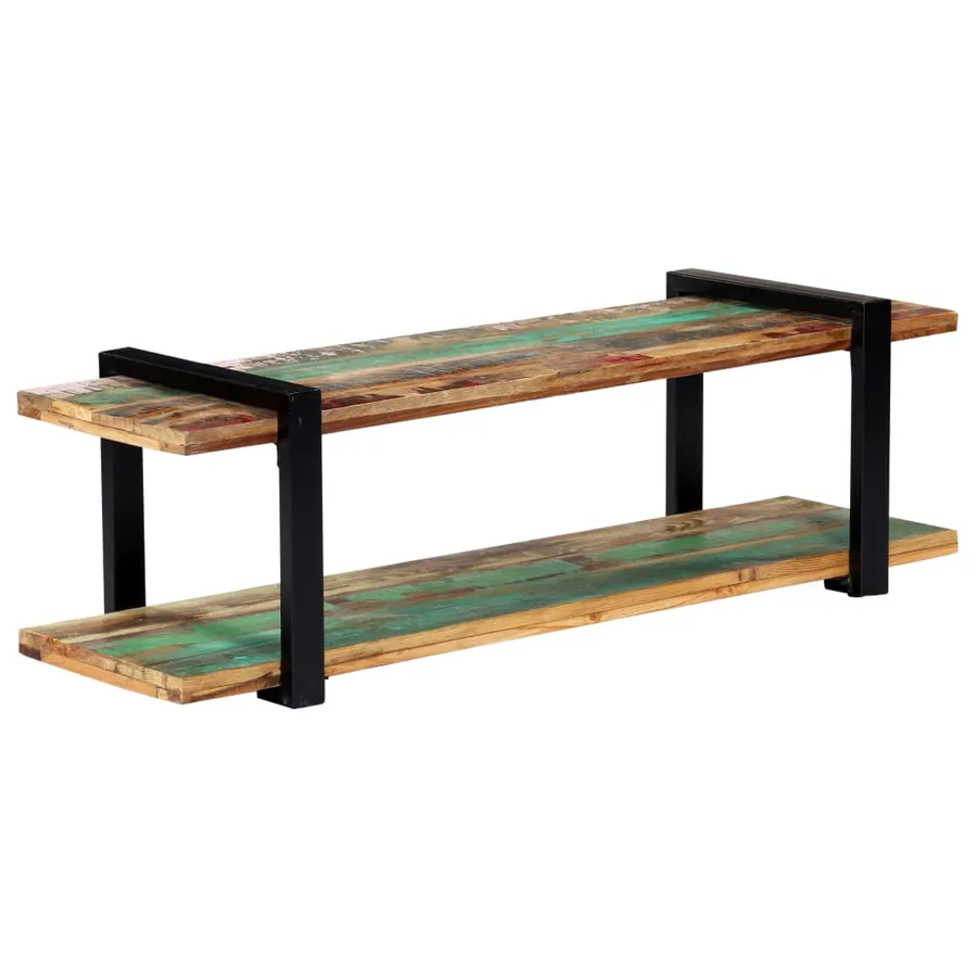 Meuble TV 130x40x40 cm Bois de récupération massif - 10