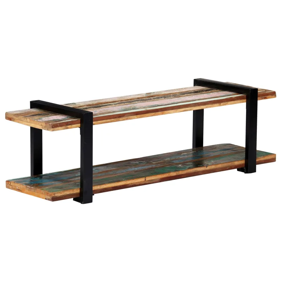 Meuble TV 130x40x40 cm Bois de récupération massif - 8