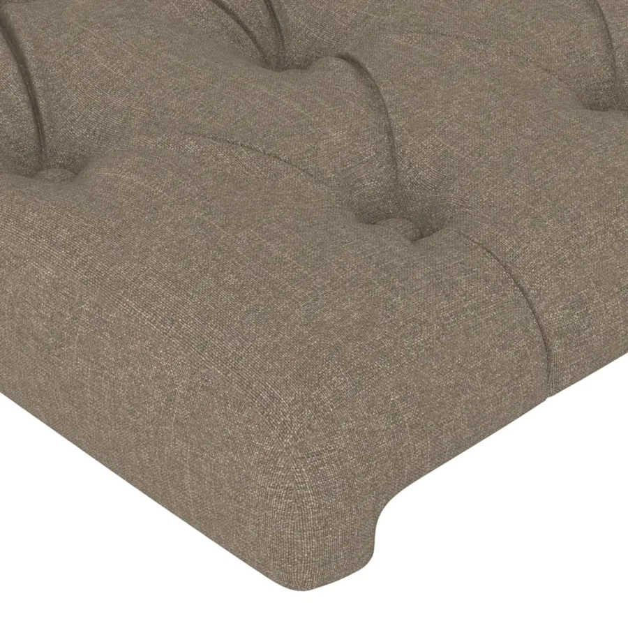 Tête de lit à LED Taupe 200x7x78/88 cm Tissu - 5