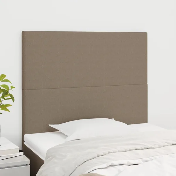 Tête de lit Taupe 100x5x118/128 cm Tissu