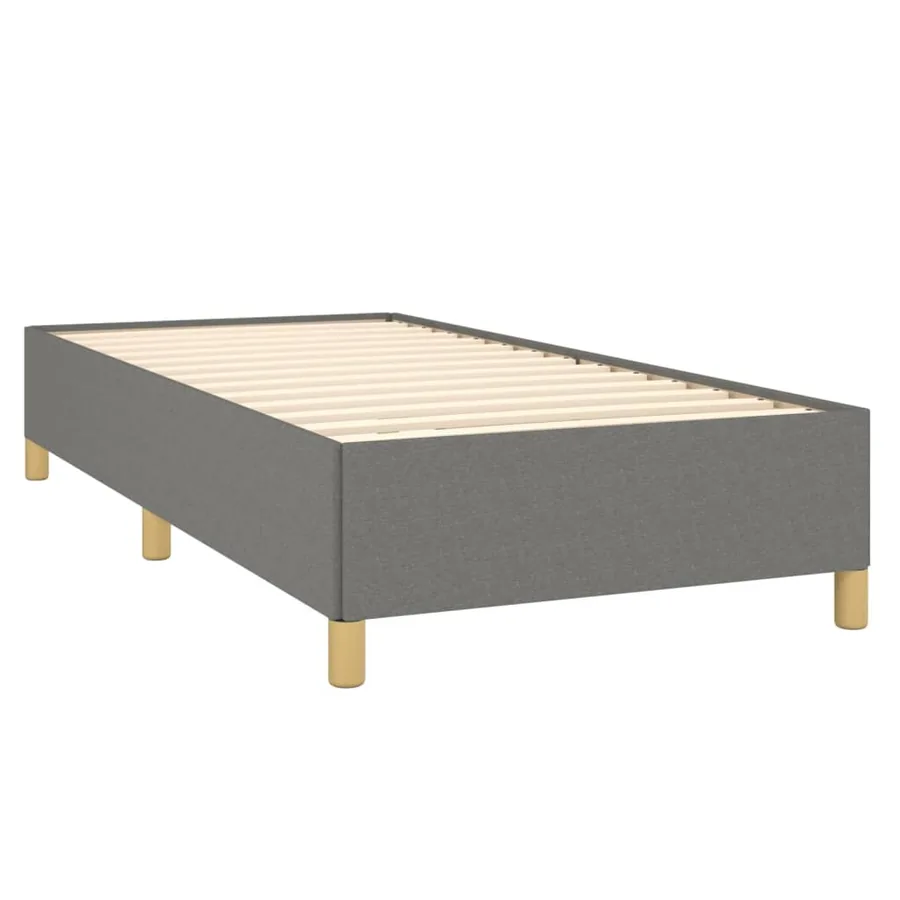 Sommier à lattes de lit avec matelas Gris foncé 80x200 cm Tissu - 4