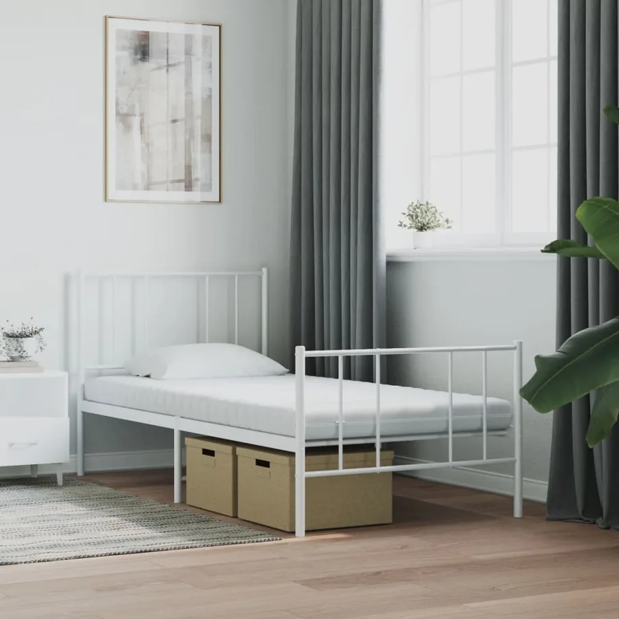 Matelas en mousse blanc 90x200 cm 7 zones dureté 20 ILD - 2