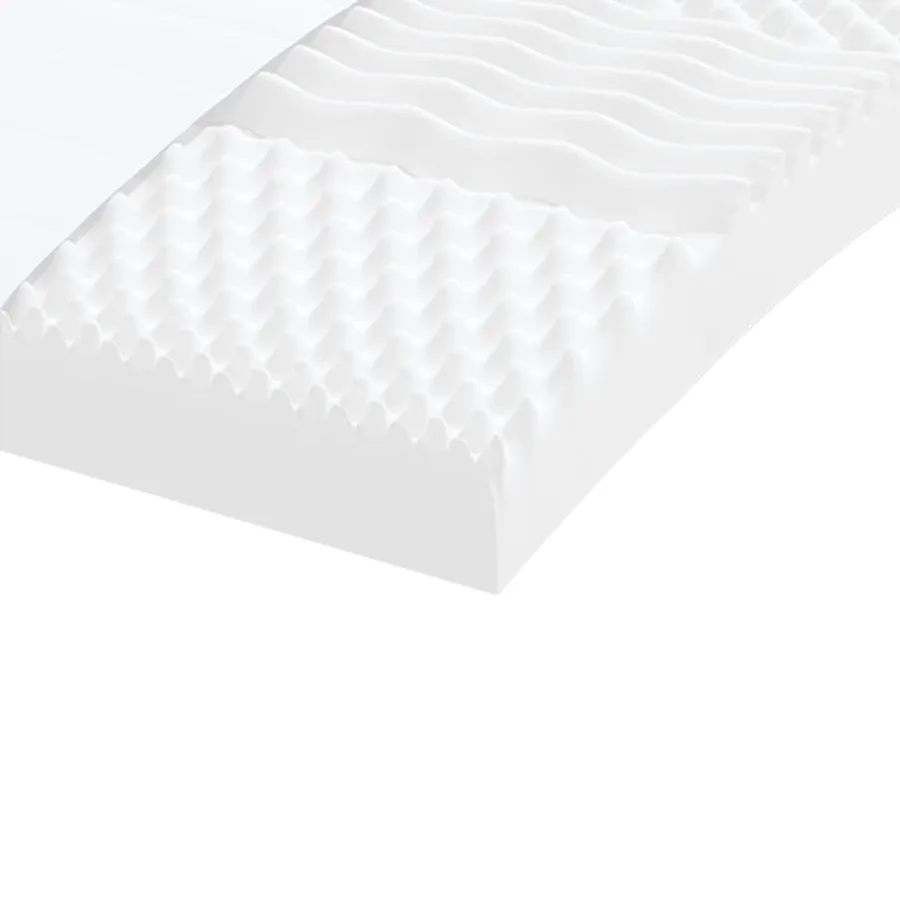 Matelas en mousse blanc 90x200 cm 7 zones dureté 20 ILD - 6