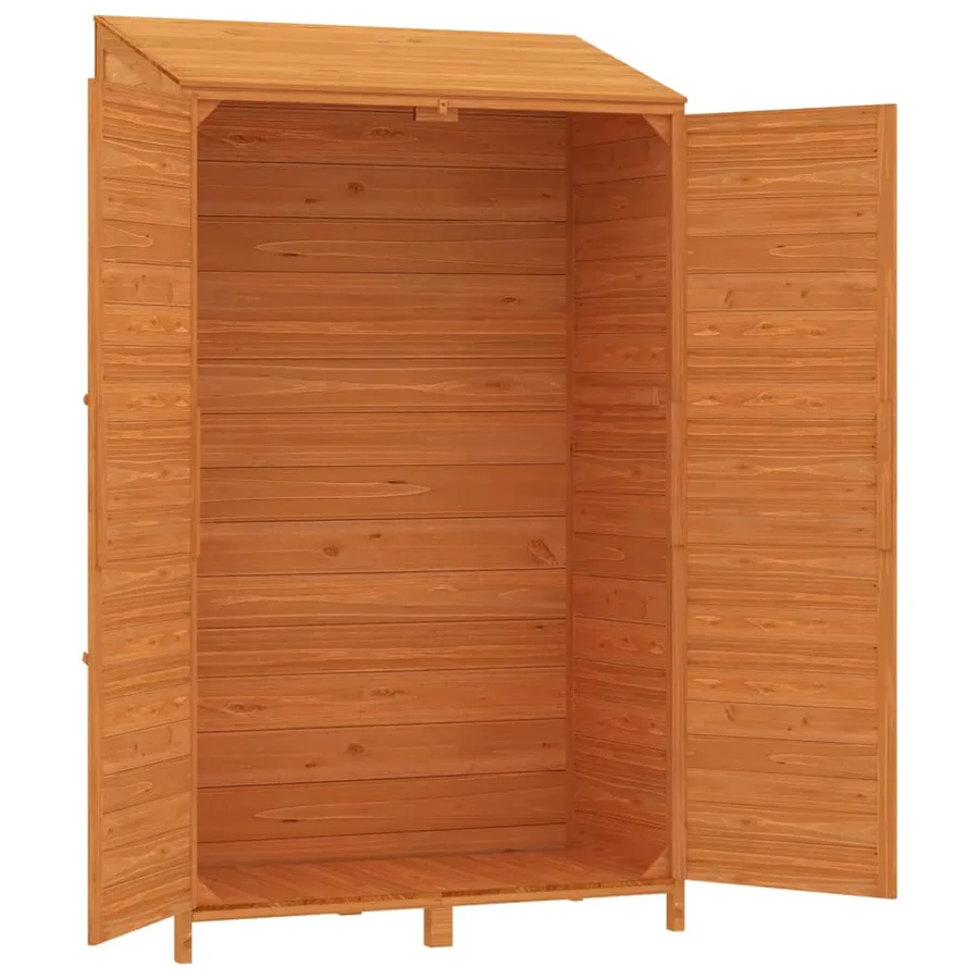 Remise de jardin Marron 102x52x174,5 cm Bois de sapin solide - 7