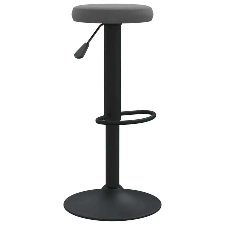 Tabourets de bar lot de 2 gris foncé velours - 4