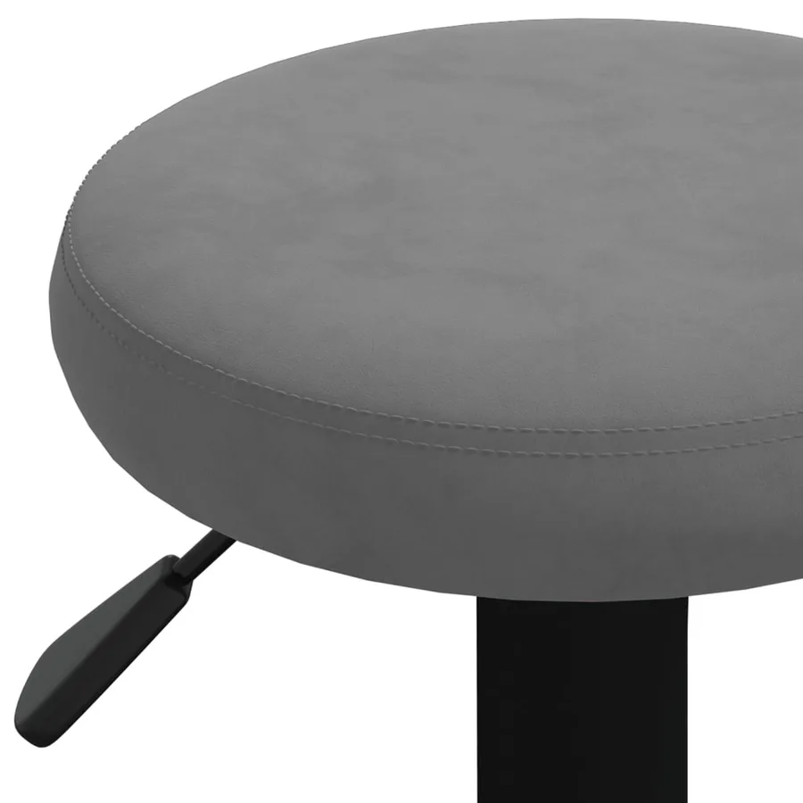 Tabourets de bar lot de 2 gris foncé velours - 7
