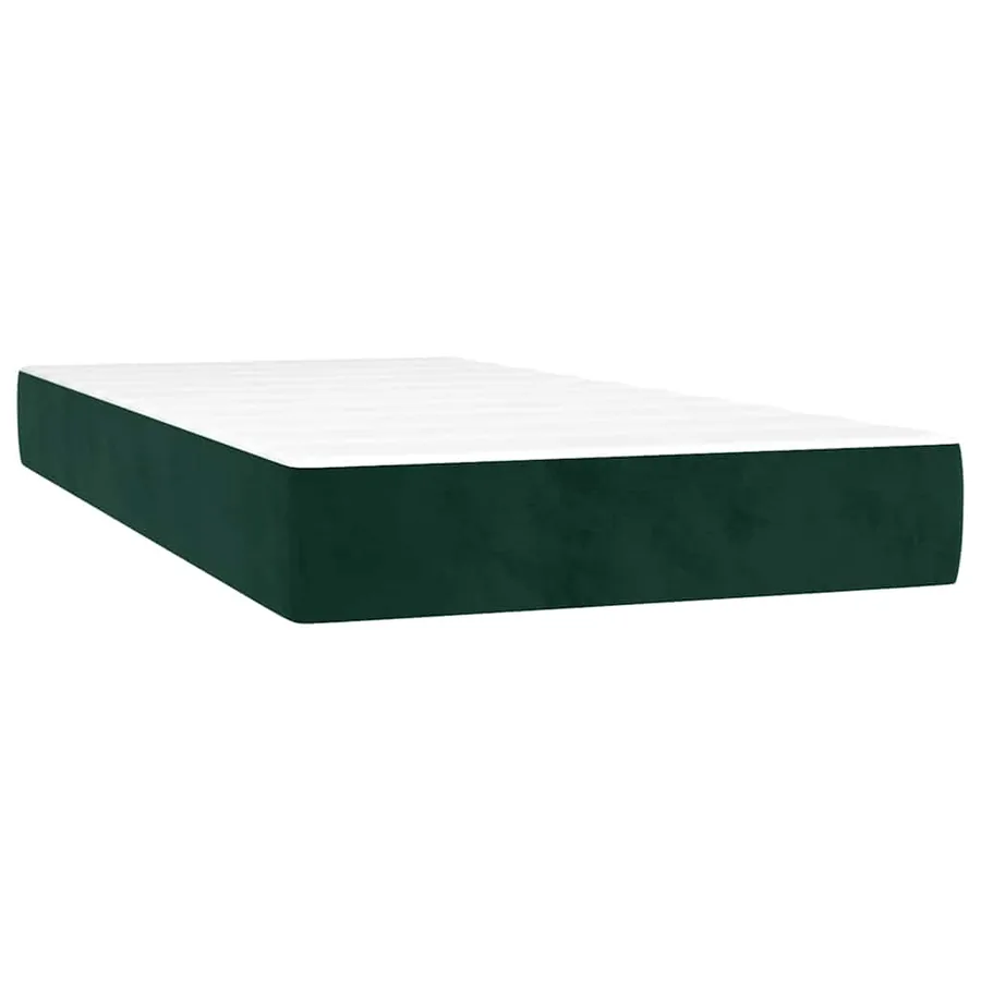 Sommier à lattes de lit et matelas Vert foncé 80x200 cm Velours - 5