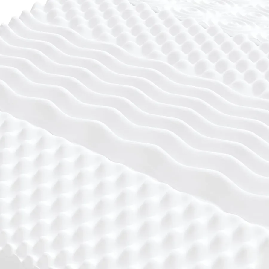 Matelas en mousse blanc 90x190 cm 7 zones dureté 20 ILD - 5