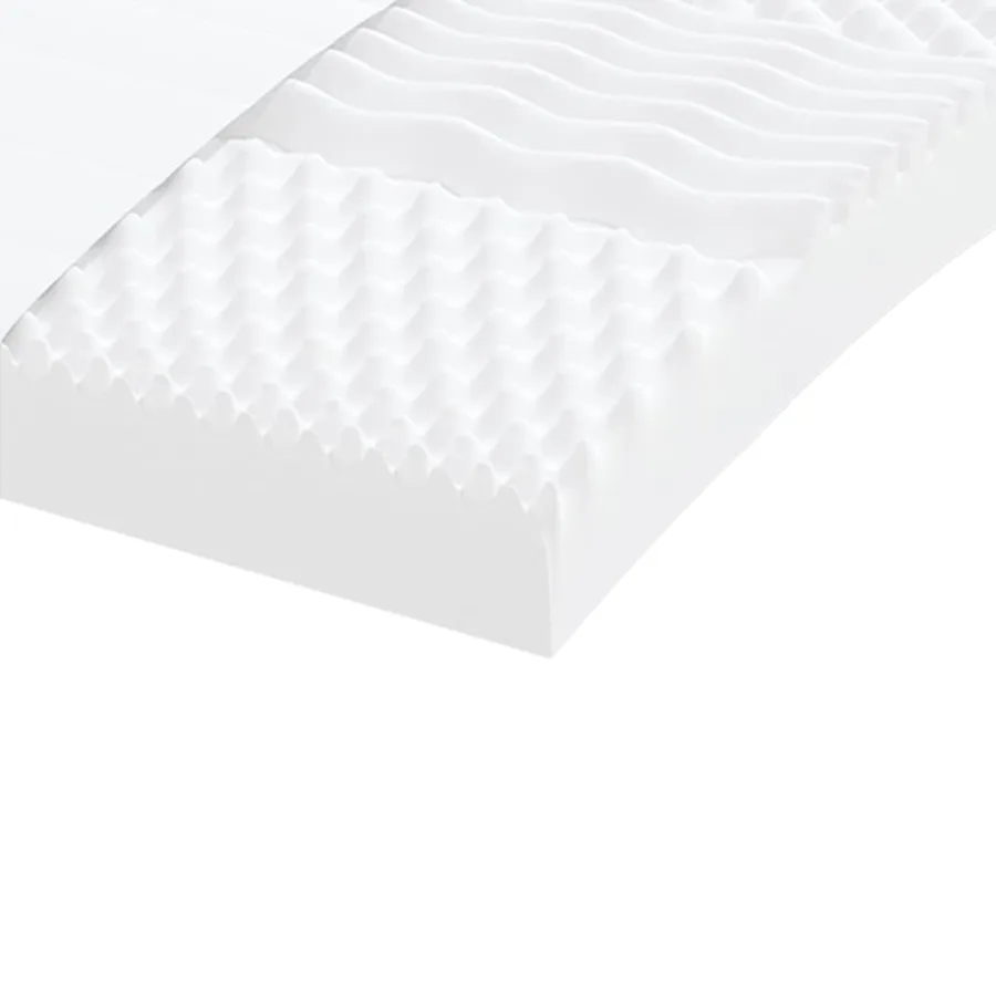 Matelas en mousse blanc 90x190 cm 7 zones dureté 20 ILD - 6
