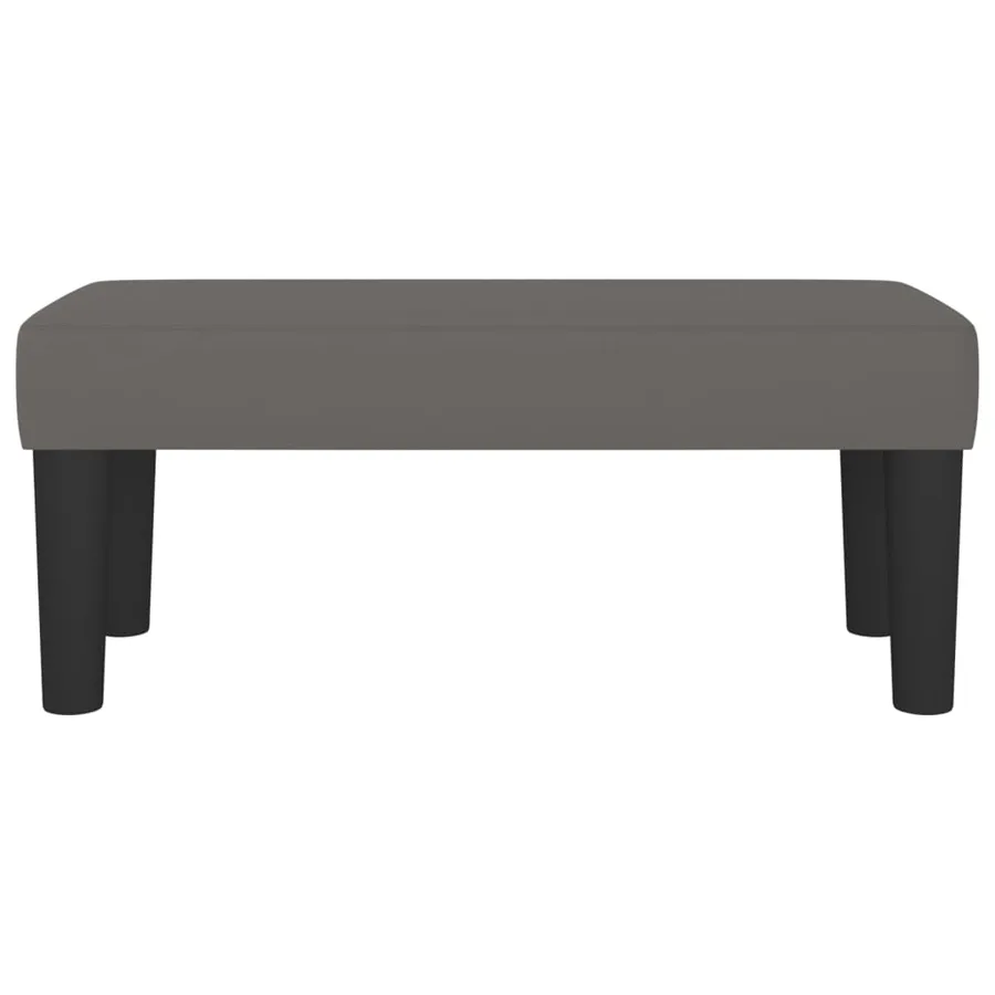 Banc Gris 70x30x30 cm Similicuir - 3