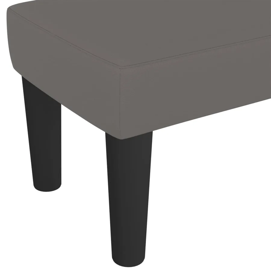 Banc Gris 70x30x30 cm Similicuir - 5