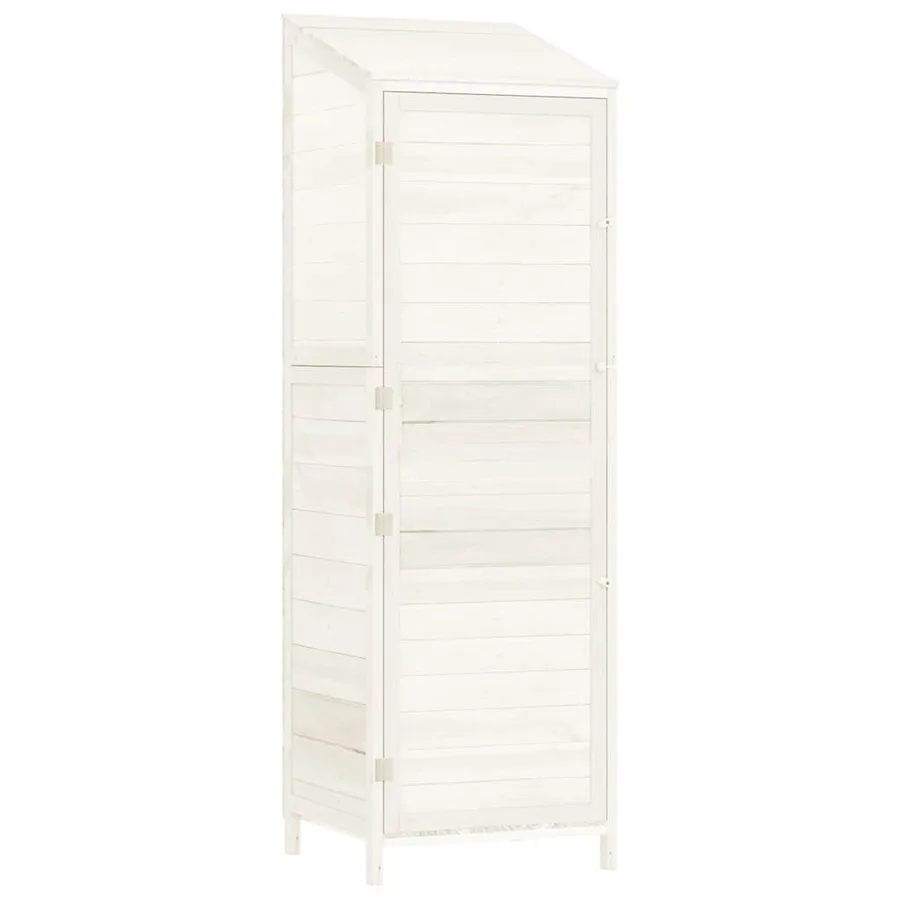 Remise de jardin Blanc 55x52x174,5 cm Bois de sapin solide - 2