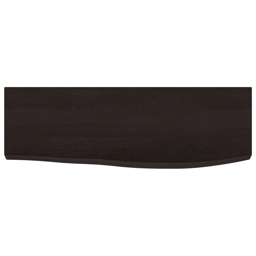 Étagère murale marron foncé 60x20x4 cm bois chêne massif traité - 4