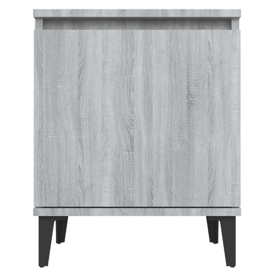 Table de chevet avec pieds en métal Sonoma gris 40x30x50 cm - 4