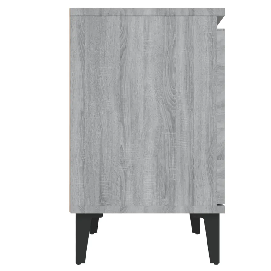 Table de chevet avec pieds en métal Sonoma gris 40x30x50 cm - 5