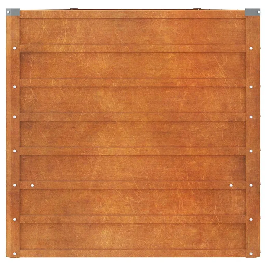 Lit surélevé de jardin rouillé 400x80x77 cm acier corten - 5
