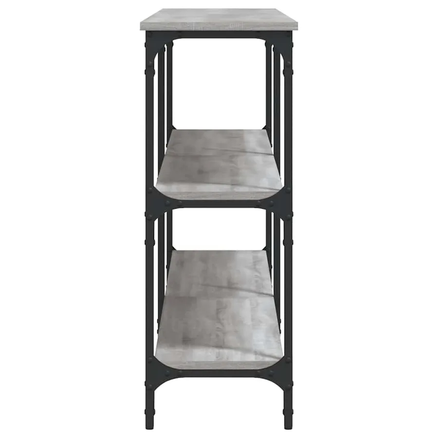 Table console sonoma gris 200x29x75 cm bois d'ingénierie - 5