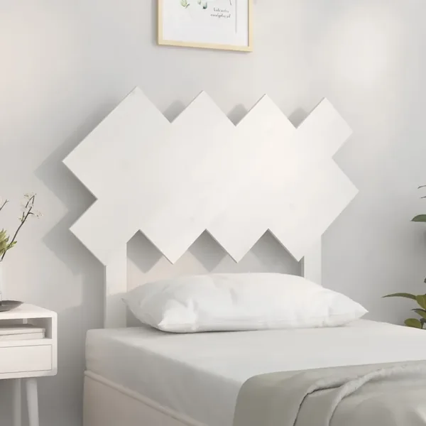 Tête de lit Blanc 92x3x81 cm Bois massif de pin