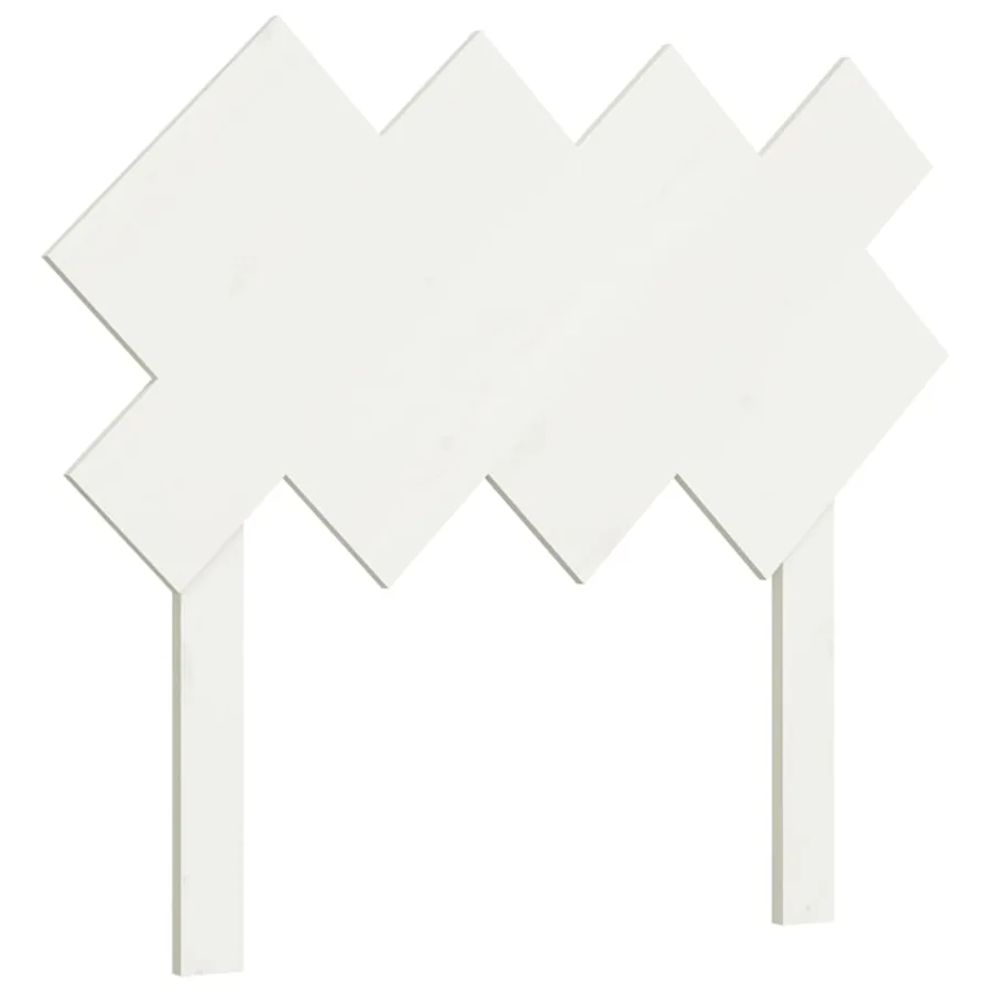 Tête de lit Blanc 92x3x81 cm Bois massif de pin - 2