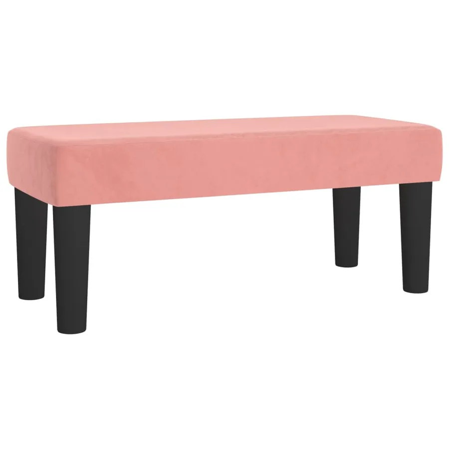 Banc Rose 70x30x30 cm Velours - 2