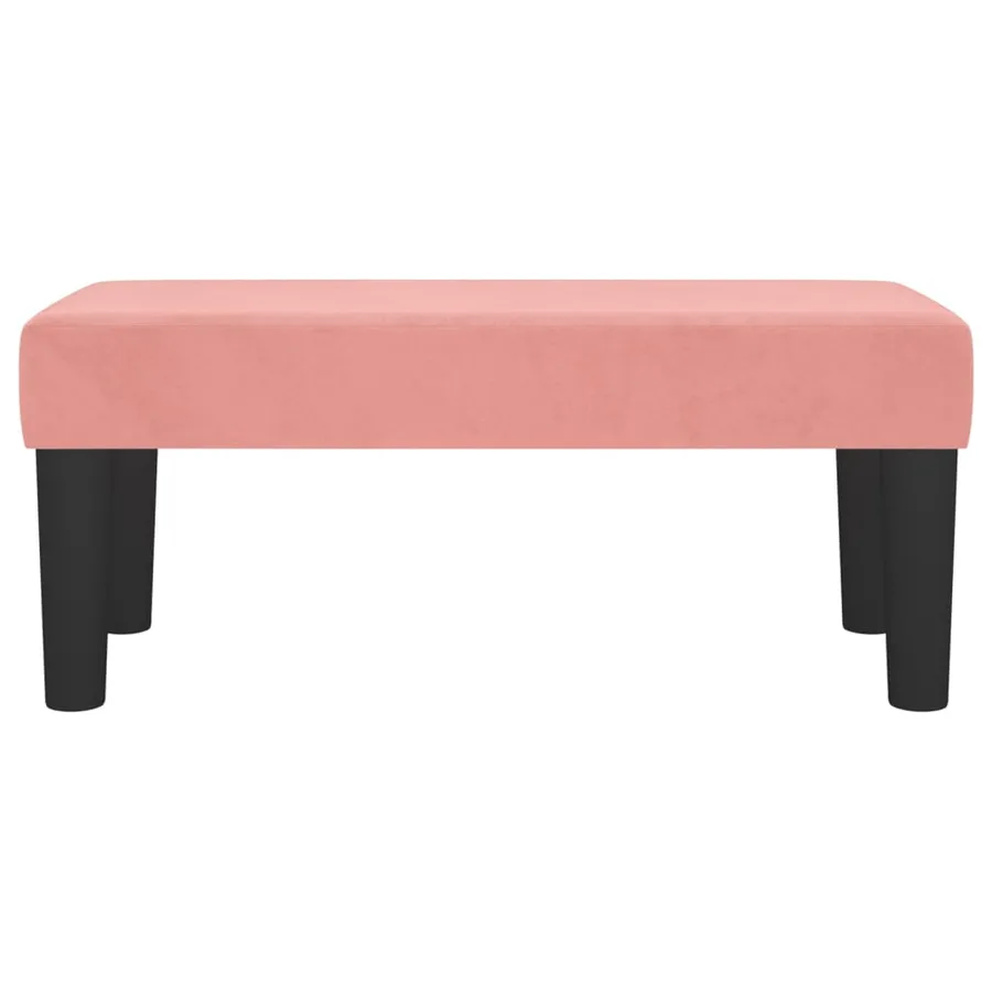 Banc Rose 70x30x30 cm Velours - 3