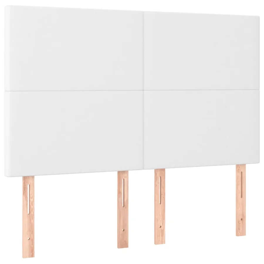 Tête de lit blanche 144 x 5 x 118/128 cm similicuir - 2