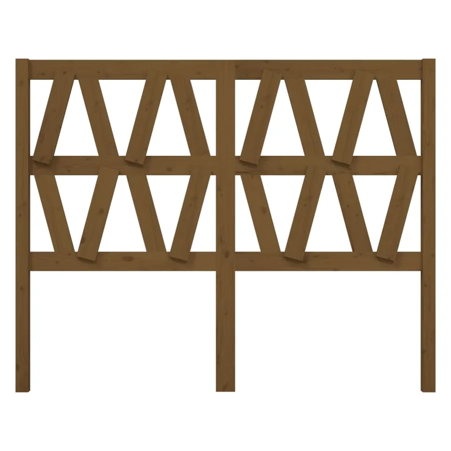 Tête de lit Marron miel 126x4x100 cm Bois massif de pin - 3