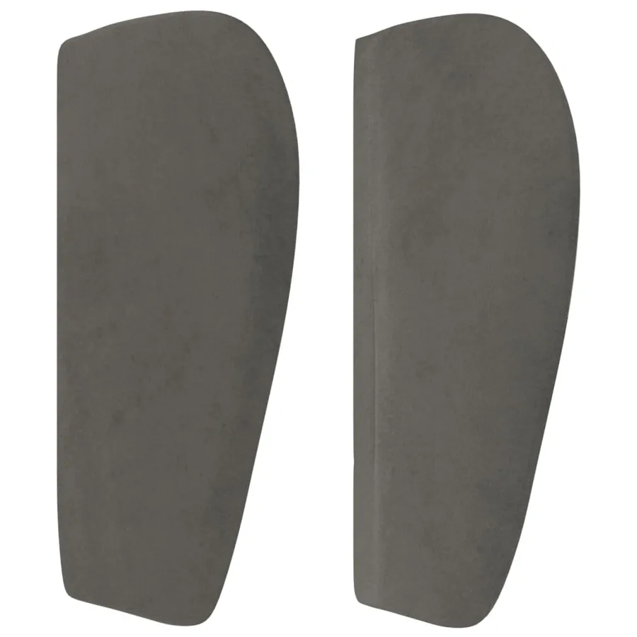 Tête de lit avec oreilles Gris foncé 103x23x78/88 cm Velours - 4