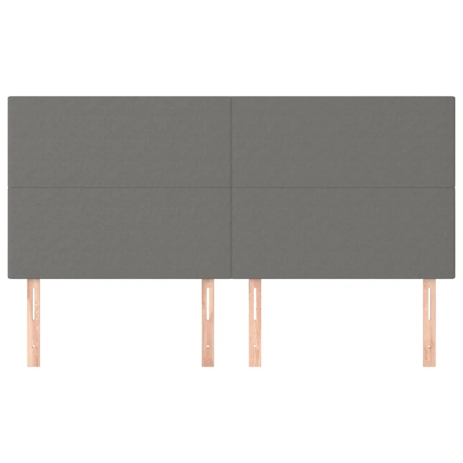 Tête de lit Gris foncé 160x5x118/128 cm Tissu - 3
