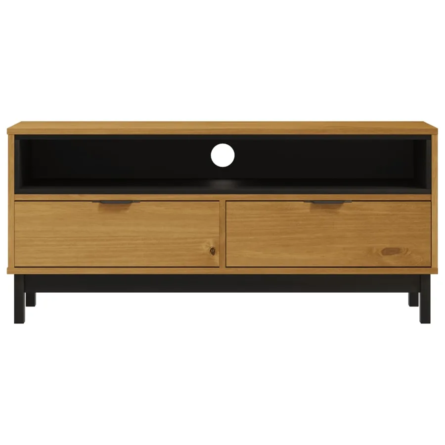 Meuble TV FLAM 110x40x50 cm bois massif de pin - 5