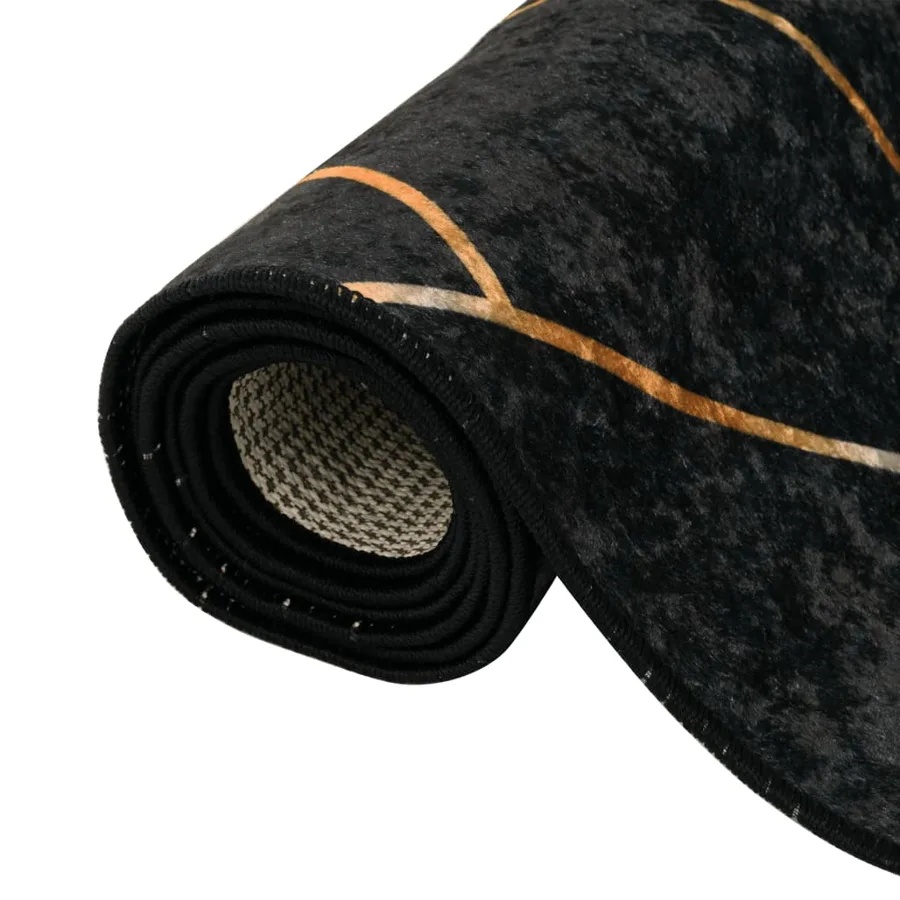 Tapis lavable noir et doré 190x300 cm - 5