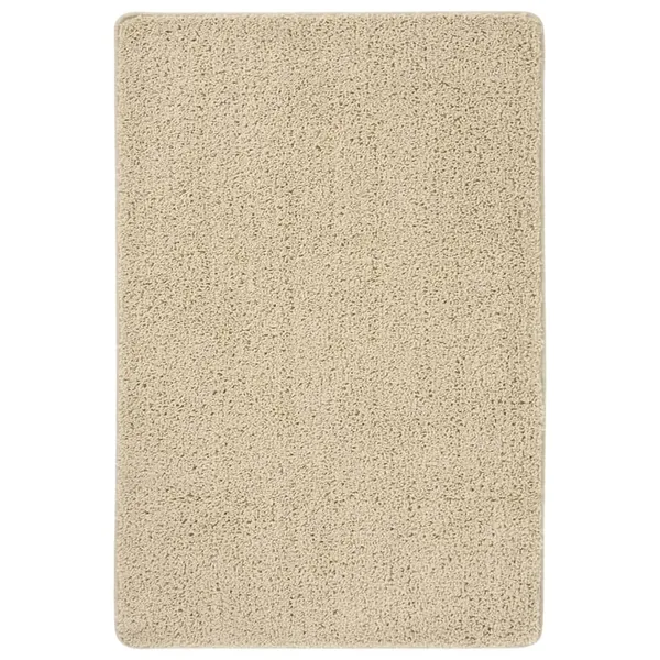 Tapis shaggy antidérapant Crème 140x200 cm