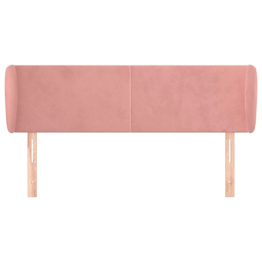 Tête de lit avec oreilles Rose 147x23x78/88 cm Velours - 3
