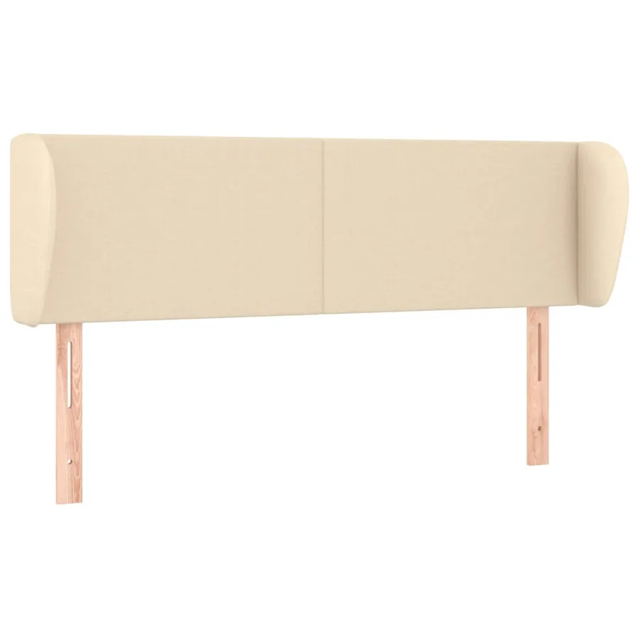 Tête de lit avec oreilles Crème 147x23x78/88 cm Tissu - 2