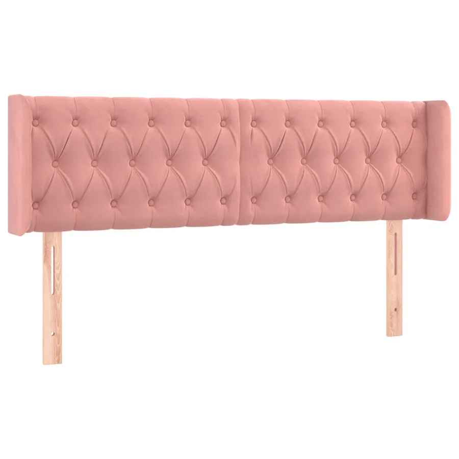 Tête de lit à LED Rose 147x16x78/88 cm Velours - 3