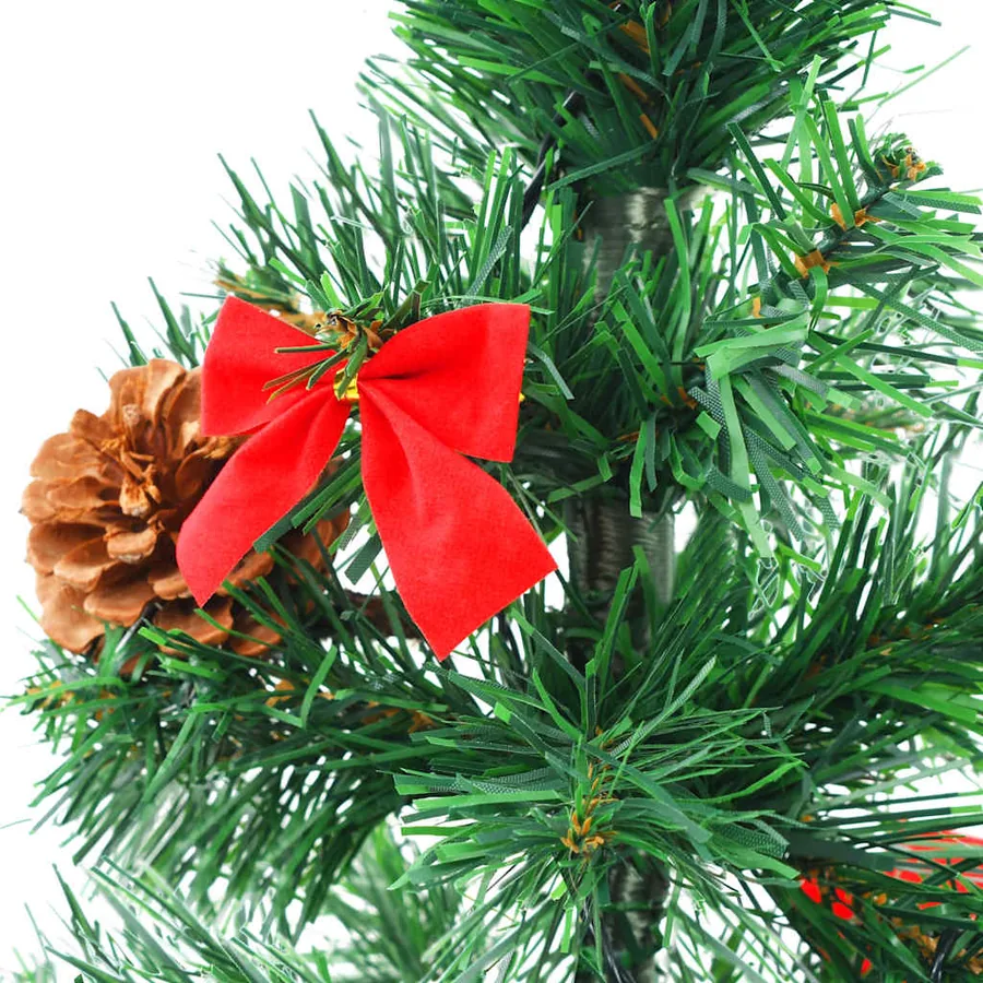 Arbre de Noël artificiel pré-éclairé avec boules vert 64 cm - 7