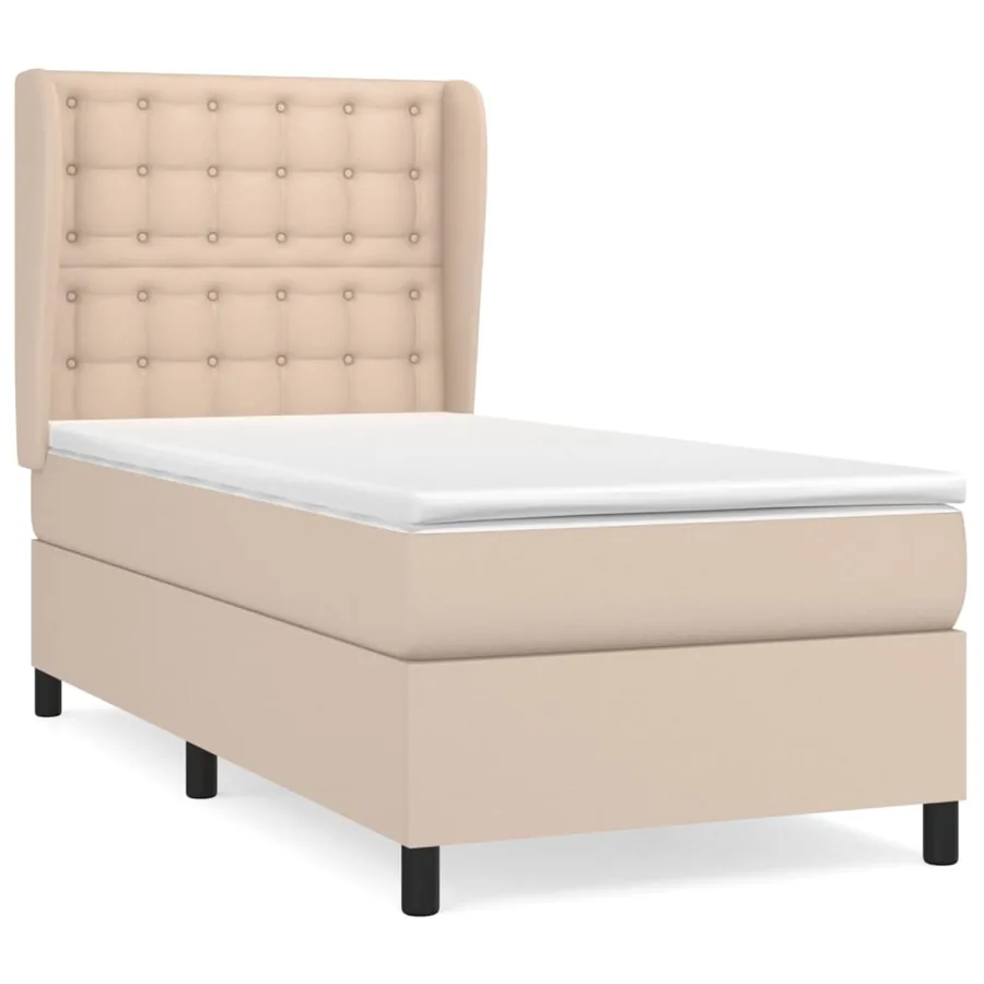 Sommier à lattes de lit avec matelas Cappuccino 100x200 cm - 2