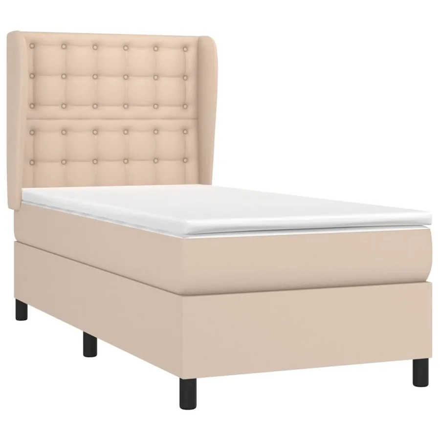 Sommier à lattes de lit avec matelas Cappuccino 100x200 cm - 3