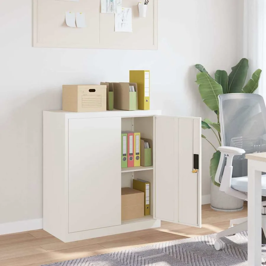 Classeur blanc 79x40x90 cm acier