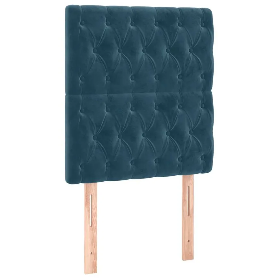Tête de lit Bleu foncé 80x7x118/128 cm Velours - 2
