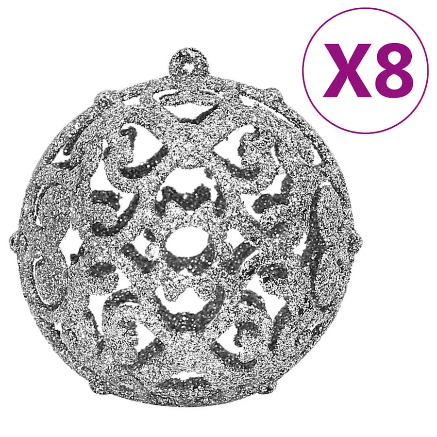 Ensemble de boules de Noël 111 pièces argenté polystyrène - 4