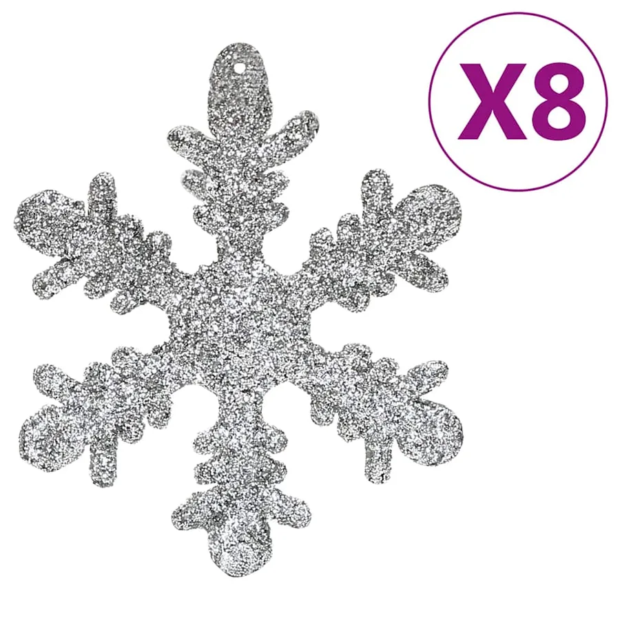 Ensemble de boules de Noël 111 pièces argenté polystyrène - 9