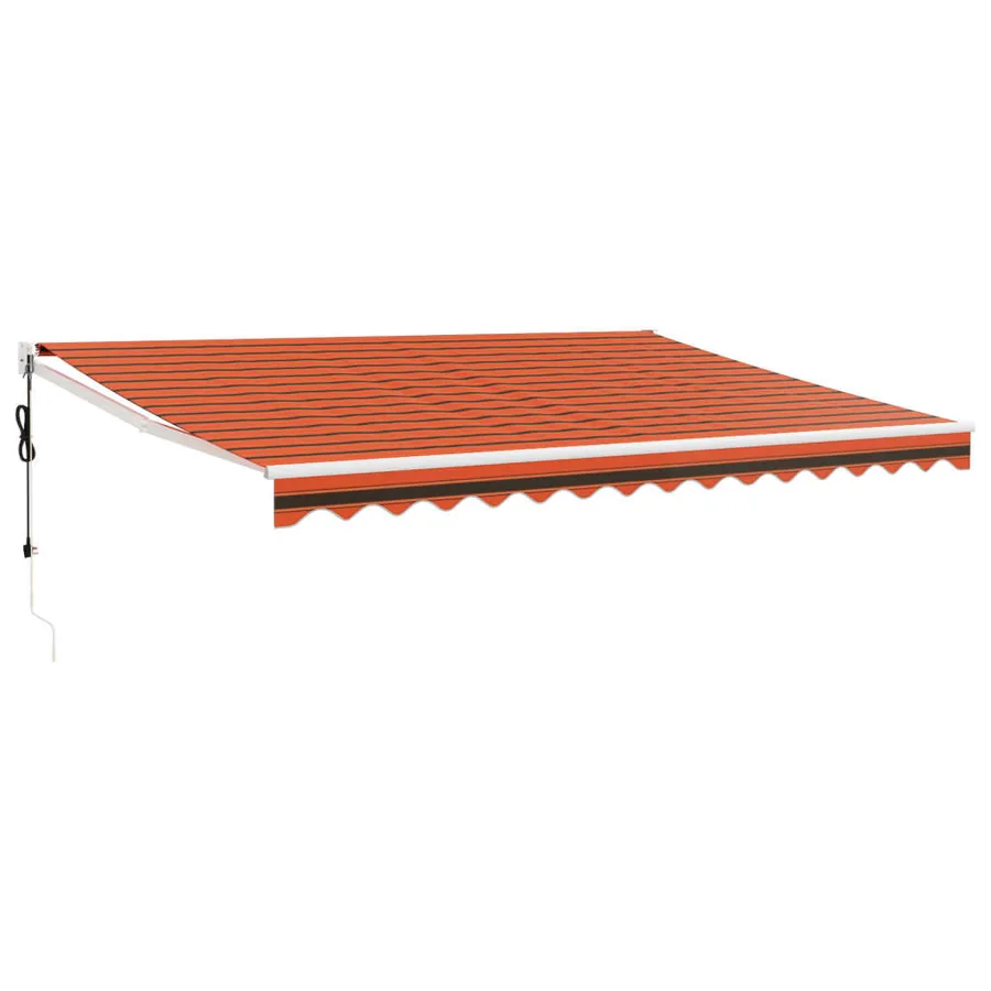 Auvent rétractable automatique orange et marron 4x3 m - 2